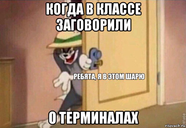 когда в классе заговорили о терминалах, Мем    Ребята я в этом шарю