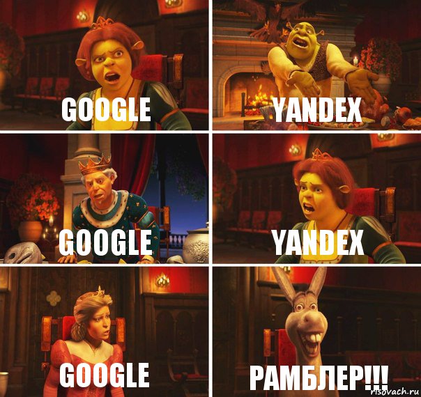 google yandex google yandex google Рамблер!!!, Комикс  Шрек Фиона Гарольд Осел