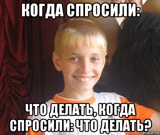 когда спросили: что делать, когда спросили: что делать?, Мем Типичный школьник