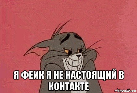  я феик я не настоящий в контакте