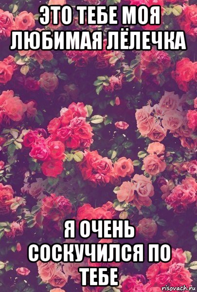 это тебе моя любимая лёлечка я очень соскучился по тебе