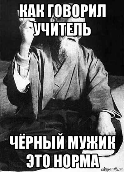 как говорил учитель чёрный мужик это норма