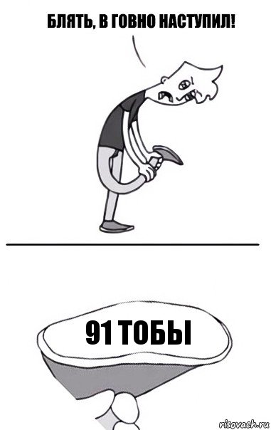 91 тобы, Комикс В говно наступил