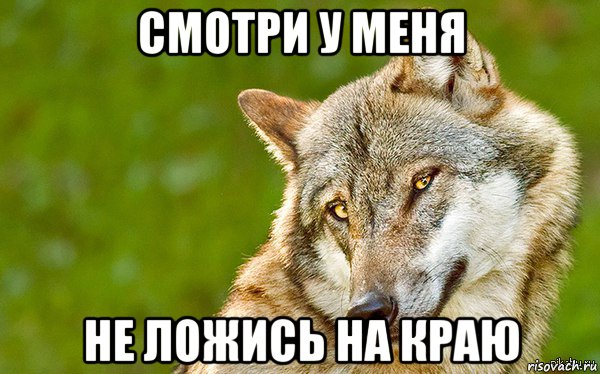 смотри у меня не ложись на краю, Мем   Volf