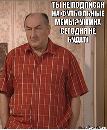 Ты не подписан на Футбольные Мемы? Ужина сегодня не будет!, Комикс Николай Петрович Воронин