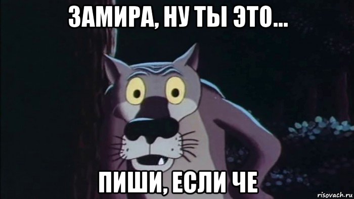 замира, ну ты это... пиши, если че