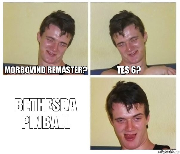 Morrovind remaster? TES 6? Bethesda pinball, Комикс Не хочу (10 guy)