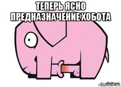 теперь ясно предназначение хобота , Мем Это член