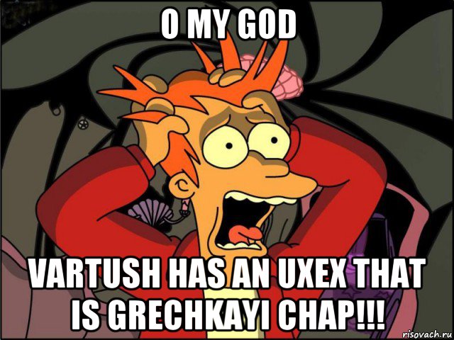 o my god vartush has an uxex that is grechkayi chap!!!, Мем Фрай в панике