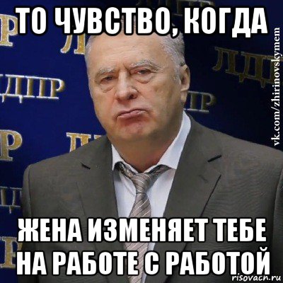 то чувство, когда жена изменяет тебе на работе с работой, Мем Хватит это терпеть (Жириновский)