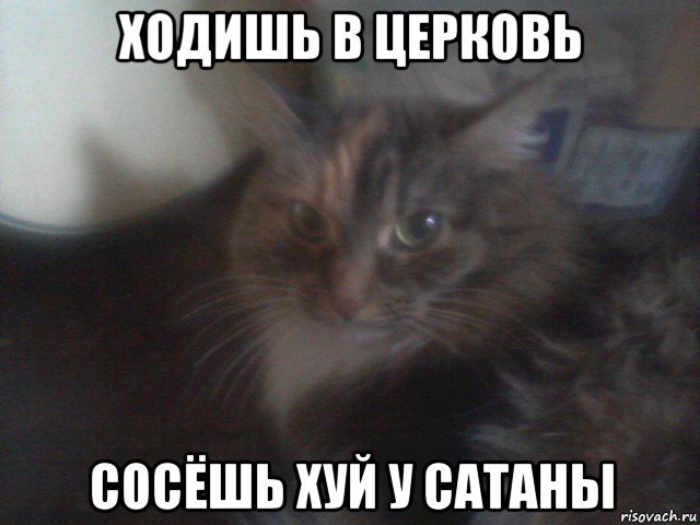 ходишь в церковь сосёшь хуй у сатаны