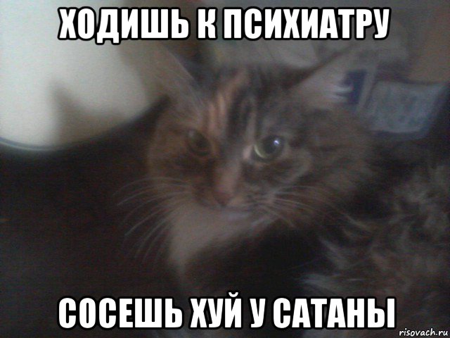 ходишь к психиатру сосешь хуй у сатаны