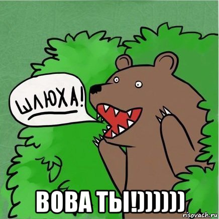  вова ты!)))))), Мем Медведь в кустах