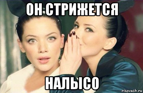 он стрижется налысо, Мем  Он