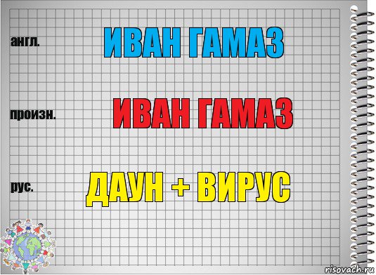 Иван Гамаз Иван Гамаз Даун + вирус, Комикс  Перевод с английского