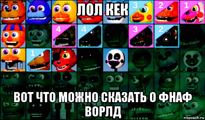 лол кек вот что можно сказать о фнаф ворлд