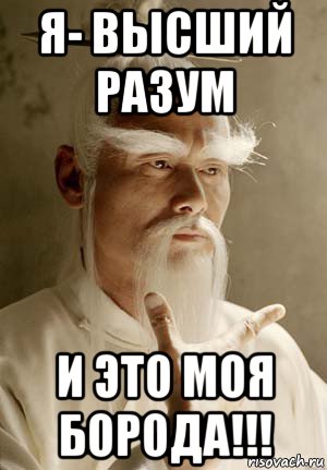 я- высший разум и это моя борода!!!