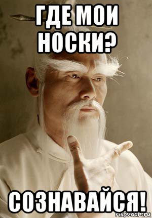 где мои носки? сознавайся!