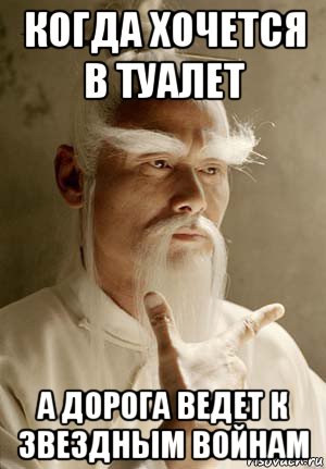 когда хочется в туалет а дорога ведет к звездным войнам