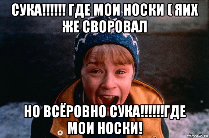 сука!!!!!! где мои носки ( яих же своровал но всёровно сука!!!!!!где мои носки!