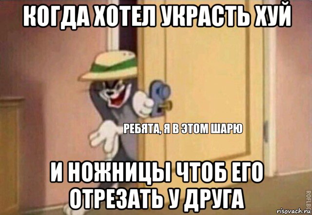 когда хотел украсть хуй и ножницы чтоб его отрезать у друга, Мем    Ребята я в этом шарю