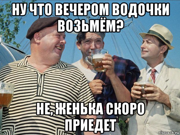 ну что вечером водочки возьмём? не, женька скоро приедет