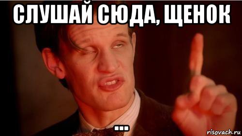слушай сюда, щенок ...