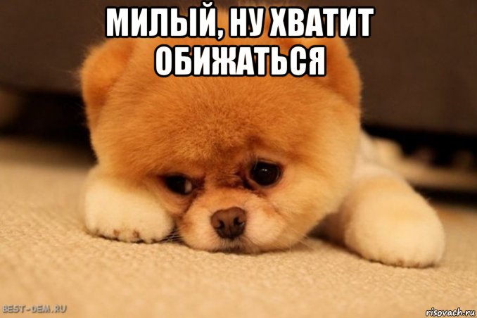милый, ну хватит обижаться 