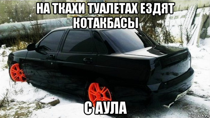 на ткахи туалетах ездят котакбасы с аула, Мем тазы