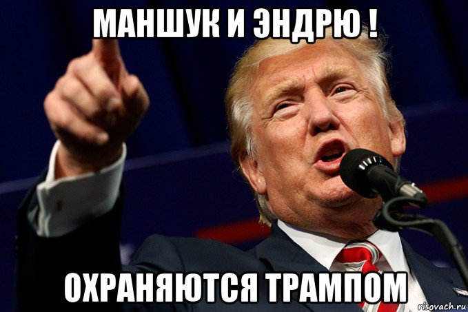 маншук и эндрю ! охраняются трампом