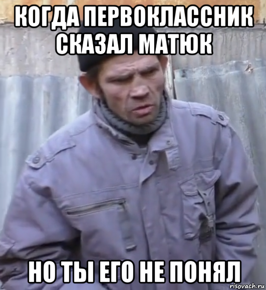 когда первоклассник сказал матюк но ты его не понял, Мем  Ты втираешь мне какую то дичь