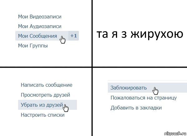 та я з жирухою, Комикс  Удалить из друзей