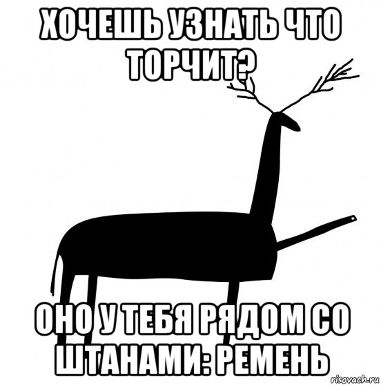 хочешь узнать что торчит? оно у тебя рядом со штанами: ремень