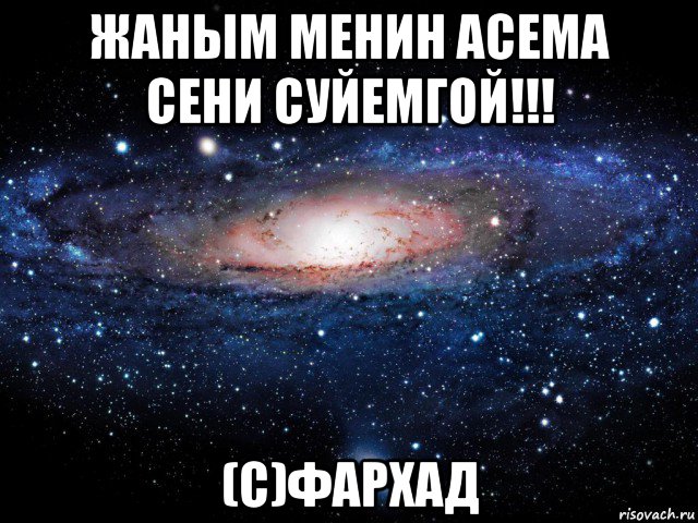 жаным менин асема сени суйемгой!!! (с)фархад, Мем Вселенная