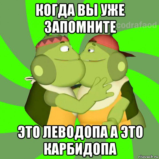 когда вы уже запомните это леводопа а это карбидопа
