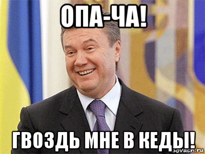 опа-ча! гвоздь мне в кеды!, Мем Янукович