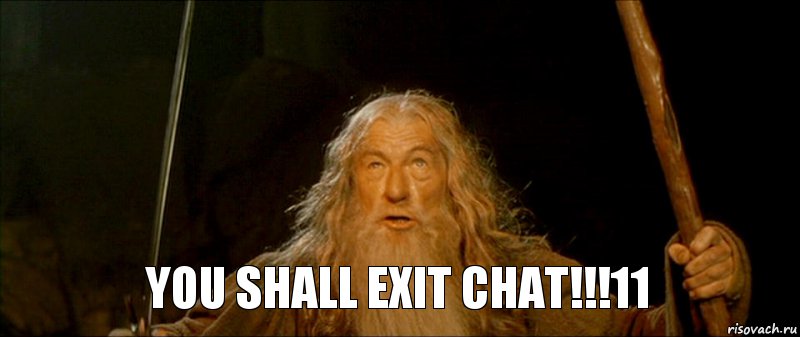 you shall exit chat!!!11