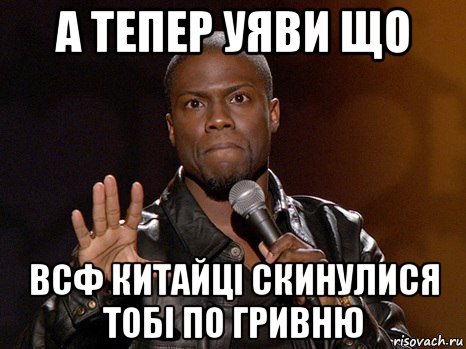 а тепер уяви що всф китайці скинулися тобі по гривню, Мем  А теперь представь