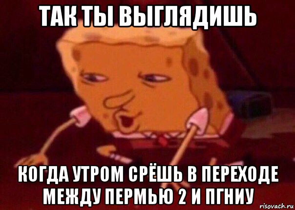 так ты выглядишь когда утром срёшь в переходе между пермью 2 и пгниу, Мем    Bettingmemes