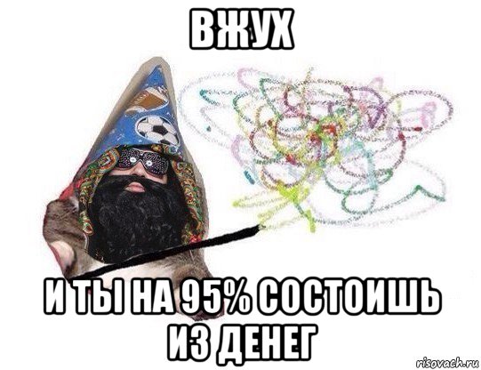 вжух и ты на 95% состоишь из денег, Мем  Большой русский босс