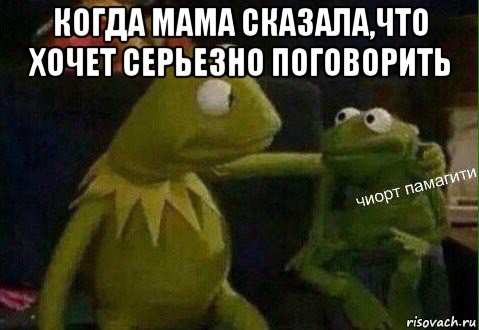 когда мама сказала,что хочет серьезно поговорить 