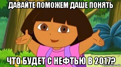 давайте поможем даше понять что будет с нефтью в 2017?, Мем Давайте поможем найти