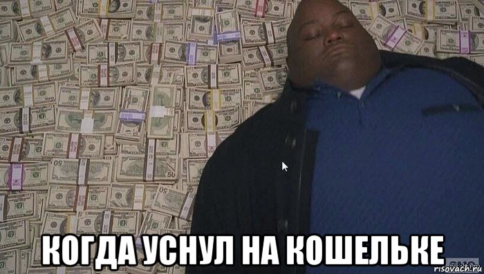  когда уснул на кошельке