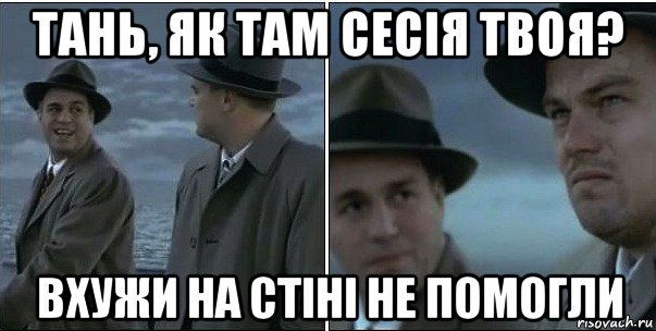 тань, як там сесія твоя? вхужи на стіні не помогли, Мем ди каприо