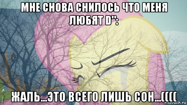 мне снова снилось что меня любят d": жаль...это всего лишь сон...((((