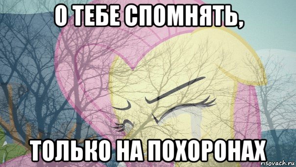 о тебе спомнять, только на похоронах