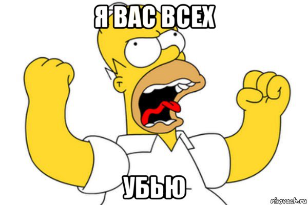 я вас всех убью, Мем Разъяренный Гомер