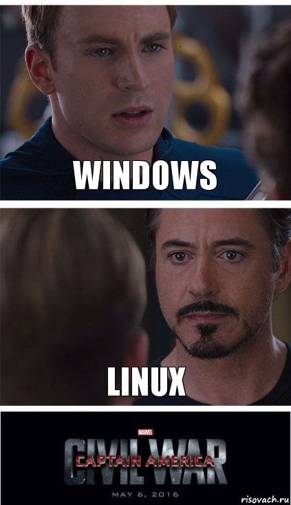 Windows Linux, Комикс   Гражданская Война