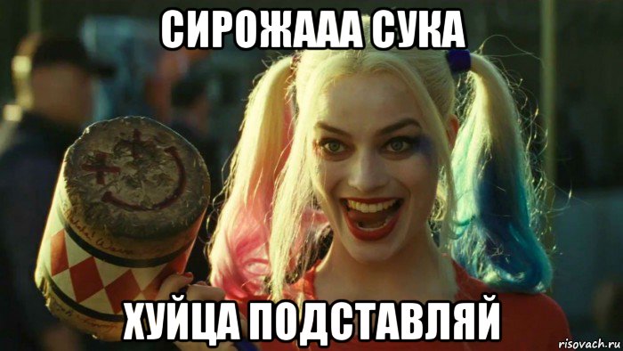 сирожааа сука хуйца подставляй, Мем    Harley quinn