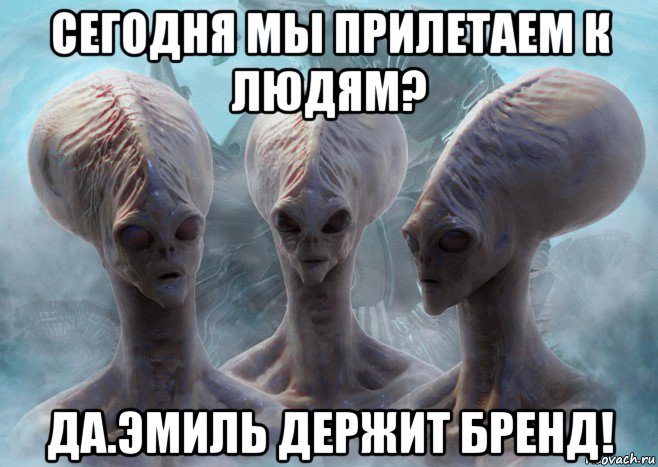 сегодня мы прилетаем к людям? да.эмиль держит бренд!